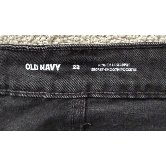 Old Navy Denim Skirt Size 22 Black Gray Denim Front Slit Women’s Size 22 NWT - Picture 5 of 8